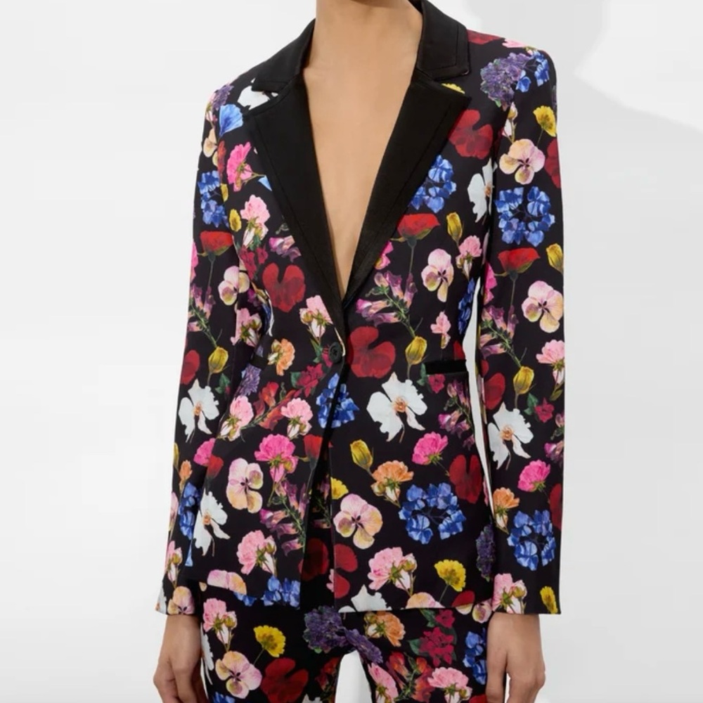 Alice + Olivia Hundley Floral Tailored Blazer